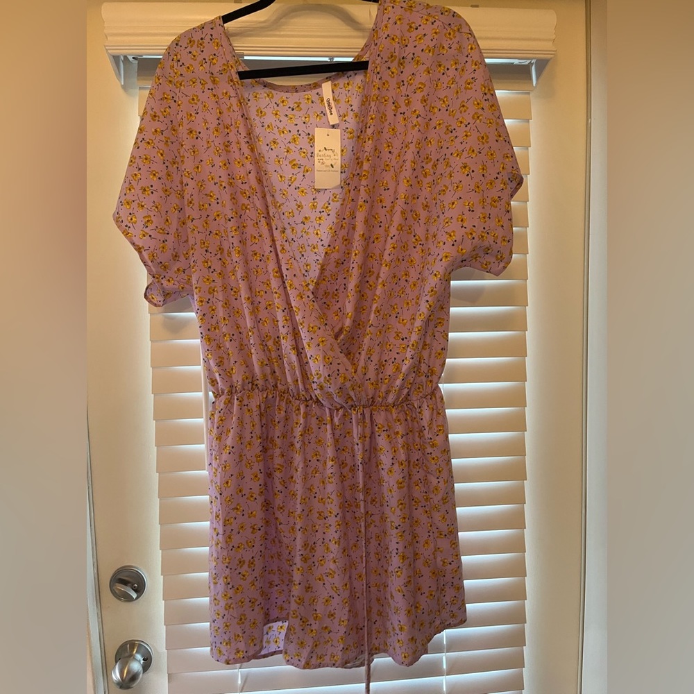 Purple flower romper Darling State of Mind